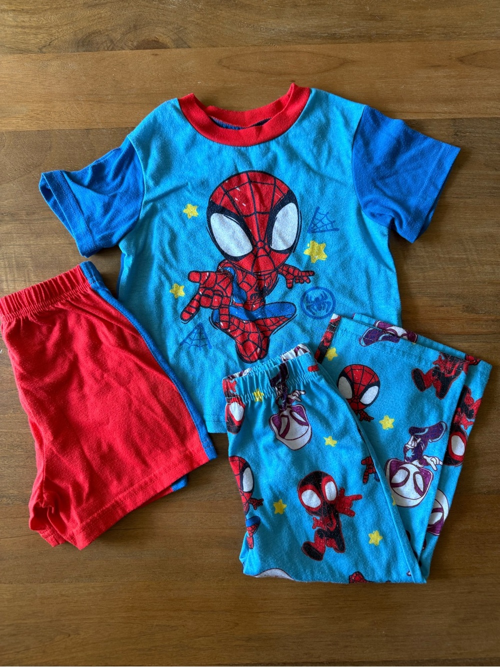 ⚡️3/$20 Kids Spider-Man Short Sleeve Pajama Set - Blue & Red 3T